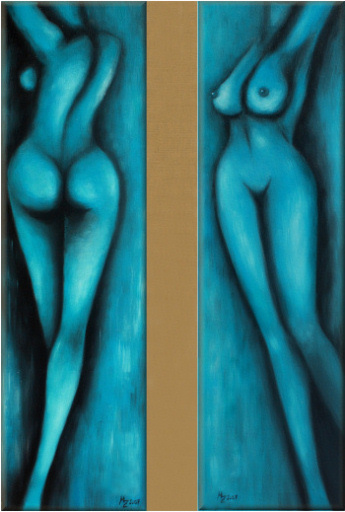 Abstraktes Aktgemälde Frau, Öl auf Leinen, Keilrahmen Abstraktes Aktgemälde Frau, Öl auf Leinen, Keilrahmen