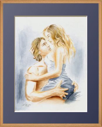 Verliebtes Pärchen Erotik Malerei