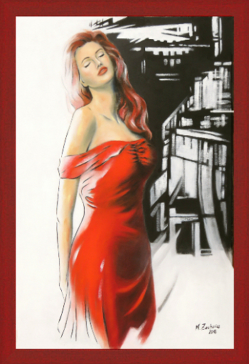 Sch&ouml;ne Muse, Frauen Erotik, &Ouml;lgem&auml;lde handgemalt